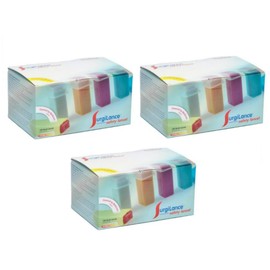 Surgilance One Step Self Retracting Lancet Gray 1.8 Mm 300 Count - 3 Boxes of 100 Each
