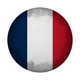 France Flag Magnet Round with Bottle Opener Beautiful Round Magnet with Bottle Opener with Flag Motif for Hanging Travel Photos or as Souvenir Decoration for the