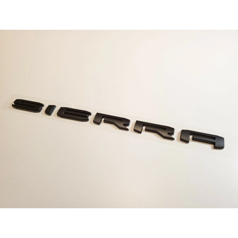 GMC Matte Black Rear Tailgate SIERRA Emblems Letter GMC Sierra