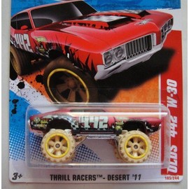 HOT WHEELS 2011 THRILL RACERS DESERT RED OLDS 442 W-30 5/6