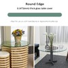 Round Transparent Tempered Glass Table Top, Multipurpose for Home Office