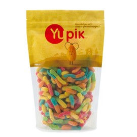 Yupik Candy Neon Worms, Chewy Gummies. 1 KG