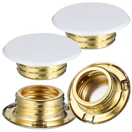 SEWACC 4pcs White Flat Cover Plate Fire Sprinkler Protective Covers Plate for Ceiling Sprinkler System Concealed Head Indoor Protection