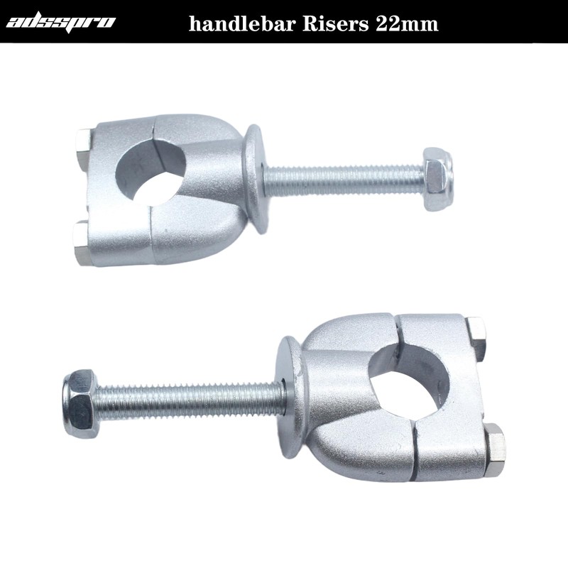 Adsspro Universal Motorcycle 7/8" 22MM Handlebar Handle Risers Mount Clamps