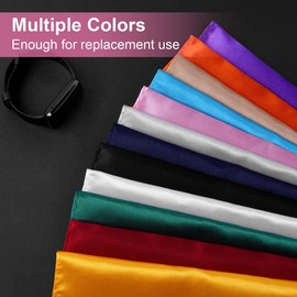 URAQT Men's Pocket Squares, Soft Gents Hankies Premium Assorted Mens Pocket Square Handkerchief for Men and Women, Plain Satin Handkerchief for Grooms, Weddings, Prom, Celebration, Party (Pink)