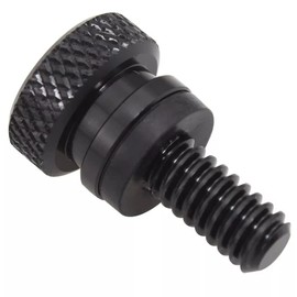American Flag Knurled Aluminum Rear 1/4-20 Seat Bolt Fits Harley Davidson 1996-2023+. Custom Made in the USA! (Black Bolt)
