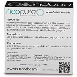 Jabón neopure® Carbón Activado + usNeo® Barra 100 G