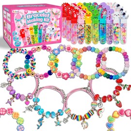 leitait 24 Pack Bracelet Wands,Charm Bracelet Jewelry Making Kit,Arts Crafts for Kids,Unicorn Party Favors Supplies,Goodie Bags Stuffers,Classroom Prizes,Birthday Gifts for Girls Ages 4-8 Years Old