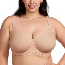 HSIA Minimizer Bras for Women Full Coverage Comfort Supportive Bra for Big Bust Taupe Beige