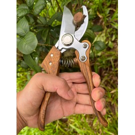 Pruning Shears, Flower Cutters for Stems, German Stainless Steel Blades, 1 inch Cut Capacity, Garden Snips with Non-Slip Handle, Lightweight & Ergonomic Professional Garden Tools for women