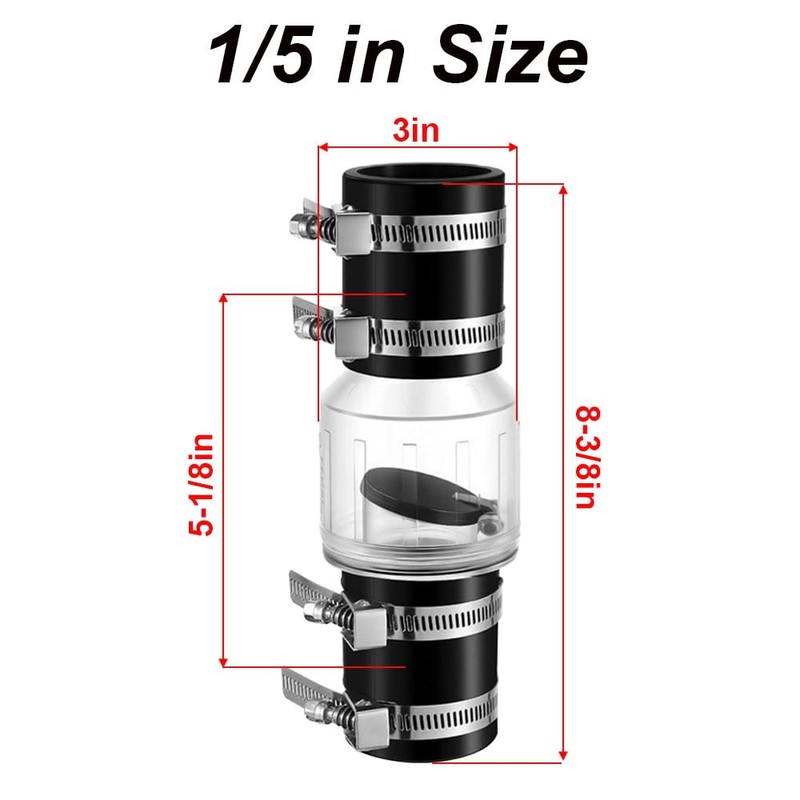 1PCS Quiet Sump Pump Check Valve, 1-1/2 Inch Silent Backflow