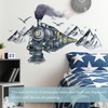 duoyif Wall Sticker for Living Room Mountain Train Bird Wall