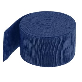 MECCANIXITY Lightweight Polypropylene Webbing Strap 2" 5 Yard Backpack Strapping Band Navy Blue for Outdoor Luggage Cargo Straps