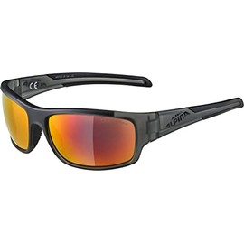 ALPINA TESTIDO - Verspiegelte und Bruchsichere Sport- & Fahrradbrille Mit 100% UV-Schutz Für Erwachsene, anthracite-black matt, One Size
