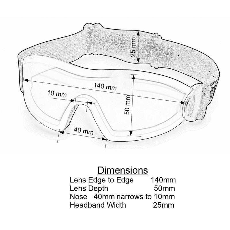 Global Vision Shatterproof UV400 Clear Freefall Skydiving And Parachuting Goggles