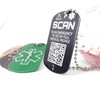 You ID Me Medical Necklace Tag with QR Code, Engraved