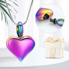 Small Heart Cremation Urn Necklace for Ashes Stainless Steel Memorial