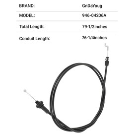 946-04206A Variable Speed Drive Cable for MTD Troy-Bilt Cub Cadet Yard Man 500 Series Walk Behind Mowers – Replaces 746-04206A 946-04206 746-04206 290-925 – Compatible with 30+ Models (2005-2008)