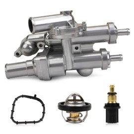 MILIPARTS Upgrad Aluminum Thermostat Housing Assembly Compatible With Chrysler Sebring 200 Dodge Avenger Caliber Journey Jeep Compass Patriot 1.8L 2.0L 2.4L 2007-2020 Replace 4884571AB