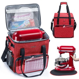 BAGSPRITE Stand Mixer Carry Bag with Mixer Slider Compatible with KitchenAid Mixers (4.5-5 Quart),Mixer Cover Case with Pockets for Attachment and Accessories,Storage Bag Only