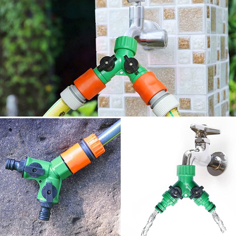 2 Way Hose Splitter Y Hose Connector Drip Irrigation Hose