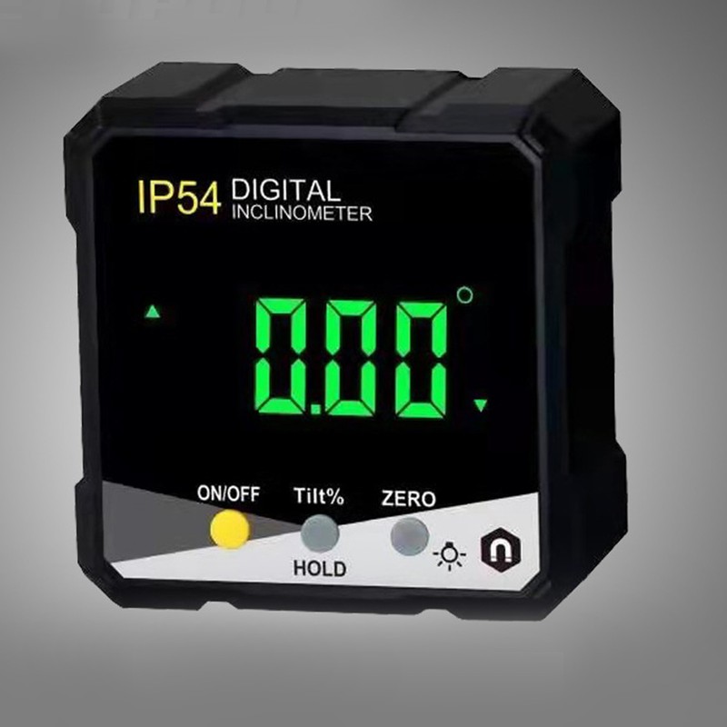 Digital Inclinometer 4x90° Measurement IP54 LCD Screen Magnetic Digital Display