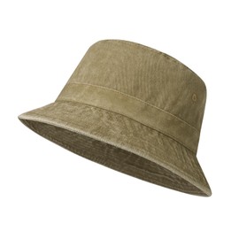 AYPOW XX-Large Bucket Hat Unisex, Big Vintage Washed Denim Cotton Outdoor Sun Hat, Oversized Foldable Breathable Fishing Hats for Outdoor Hiking Travel Men Women, Plain Colours Size 54-64cm