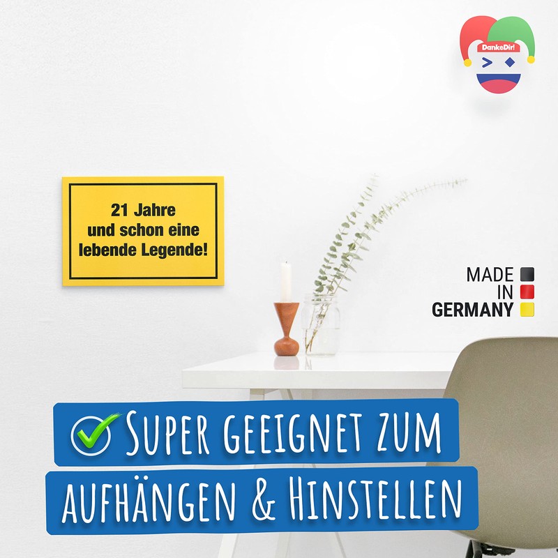 DankeDir! 21 Jahre Legende - Schild 30 x 20 cm