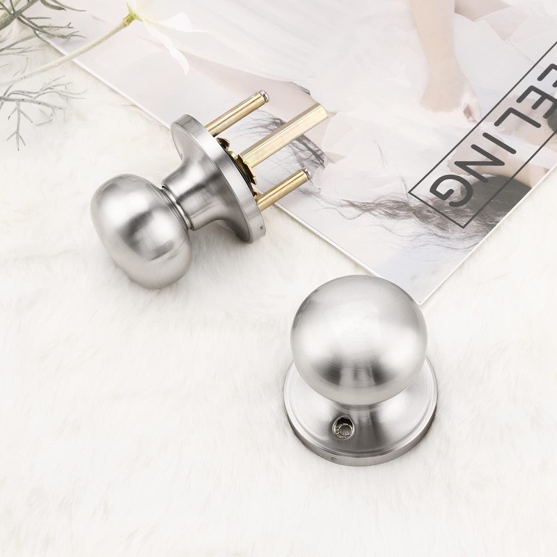 GOBEKOR 10 Pack Passage Door Knobs Keyless Interior Door Knobs