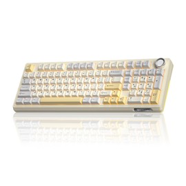 SOLAKAKA KI99 Pro 96% Wireless Mechanical Keyboard, RGB Gaming Keyboard, Hot-Swappable Pre-Lubed Switches, Gasket Structure Creamy Keyboards for Gamer/PC/Laptop(Cream White)