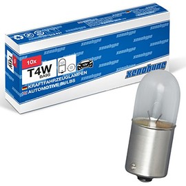 XENOHYPE 10 x T4W Premium BA9s 12 V 4 Watt Glass Base Lamp