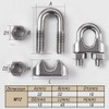 Cozihom 1/2 Inch M12 Wire Rope Cable Clip Clamp, 304