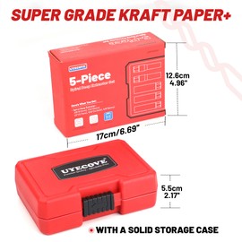UYECOVE 5-Pcs Spiral Deep Bolt Extractor Set, Stripped Bolt Remover Lug Nut Extractor Set, Stripped Lug Nut Remover for Broken Damaged Rounded-Off Bolts, Nuts, Bolts, Studs, Threaded Tubes