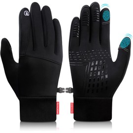 Gcbiger Thermal Gloves Winter Gloves Touchscreen Non-Slip Windproof Warm Full Finger Mountain Bike Gloves (XL)