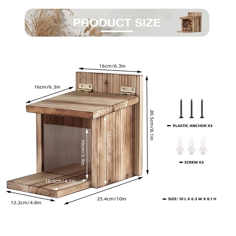Freezing point Wooden Squirrel Feeder Picnic Table Food Feeder for