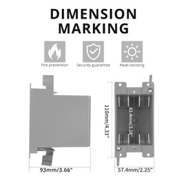 AIRTAK Old Work 1-Gang Outlet Box, Plastic Junction Box for Switches,20Cu Inch, Fire Rated for 2 Hours and ETL Tested, for Home Improvement (1 Pack).