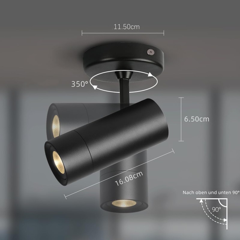 Aisilan Ceiling Spotlight Indoor, Dimmable 7W GU10 Ceiling Spot Light,