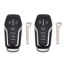 Key Fob Shell Case Replacement Fits for Ford F150 F250 2015 2016 2017 FCC ID:M3N-A2C31243300 P/N:164-R8117 Keyless Entry Remote Control 5 Button Pad Cover (2)