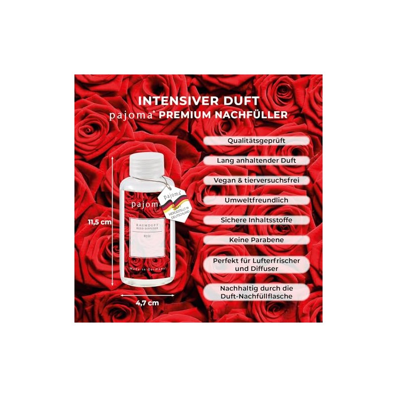 pajoma pajoma? Raumduft Nachfllflasche 100 ml, Rose | Nachfller fr