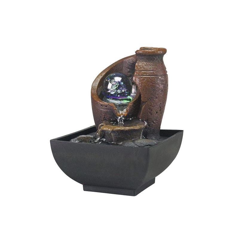 BEPER P201UTP201 Amphora Indoor Fountain with Lighting - Zen Indoor