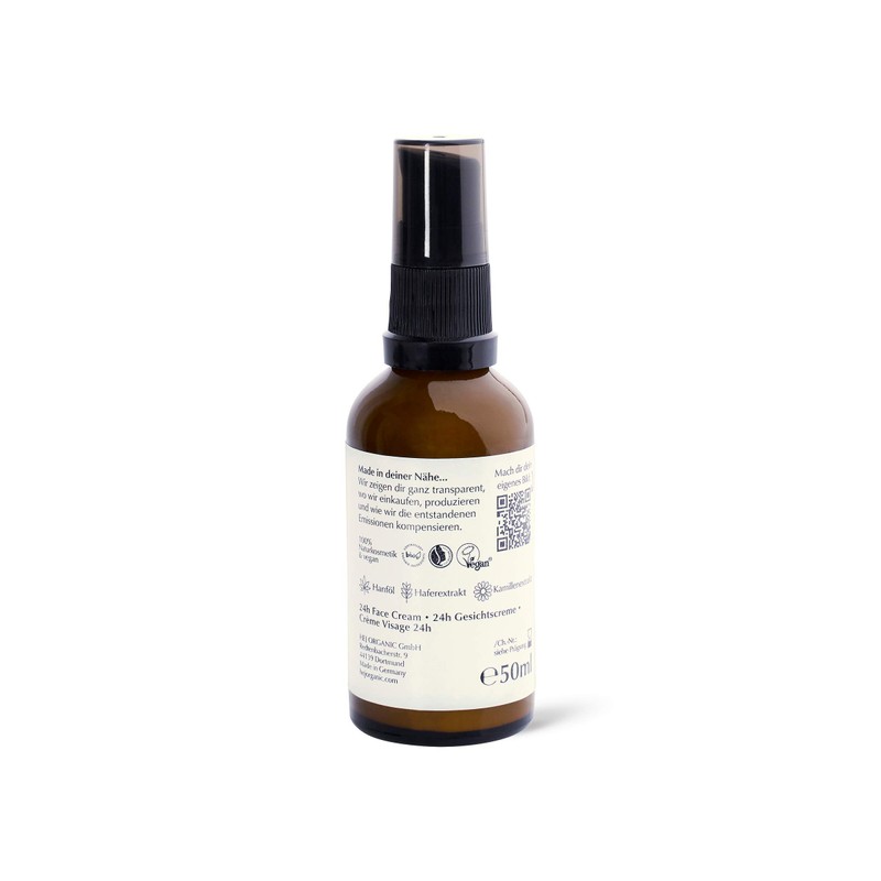HEJ ORGANIC Face Cream for Sensitive Skin Natural Cosmetics 24-Hour