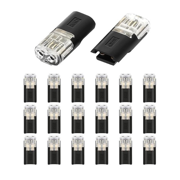 Pack of 20 Car Connectors, 2 Pin Connectors, Waterproof Connectors,