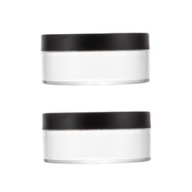 ccHuDE 2 Pcs 50g Plastic Loose Powder Case Empty Cosmetic Powder Container Refillable Makeup Powder Jar Portable Powder Box for Travel
