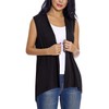 EXCHIC Women's Casual Sleeveless Lightweight Open Tunic Vest Cardigan -