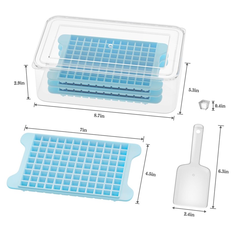Mini Ice Cube Tray for Freezer: GGUW Nugget Ice Cube