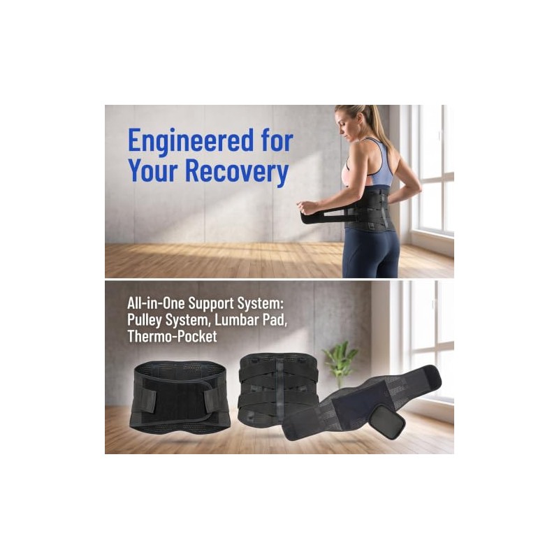 XL Back Brace, Back Support Belts for Men Women, Compression