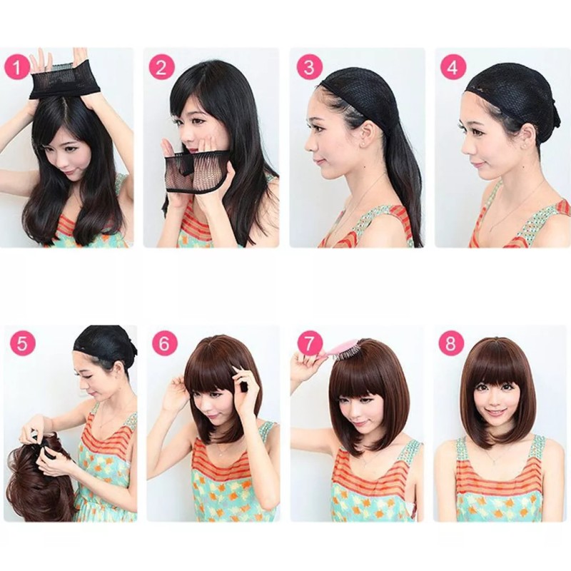 generic Wig Fashion Sintético Short De Pelo Natural Para Mujer