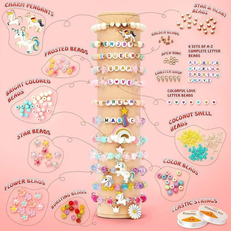 Beads for Bracelets, 1297 Pieces Heishi Beads Set, Make Your