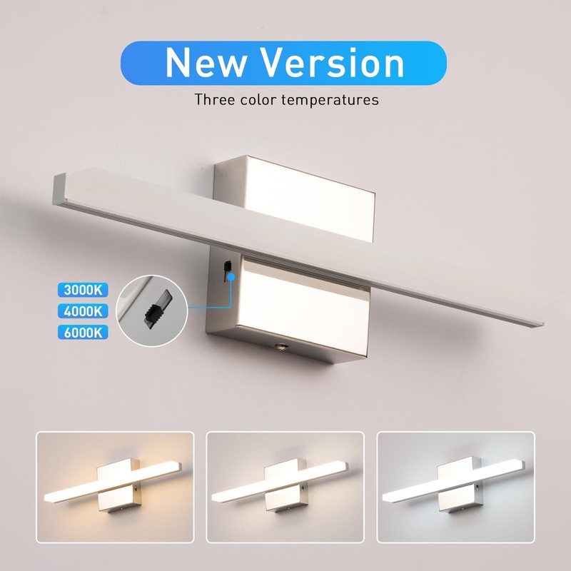 Combuh 16Inch LED Bathroom Vanity Light Bar Color Changing 3CCT