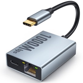 ELECTOP USB Type C to RJ45 Gigabit Ethernet Network Adapter for Chromecast, Google TV, HD/4K Streaming TV Sticks